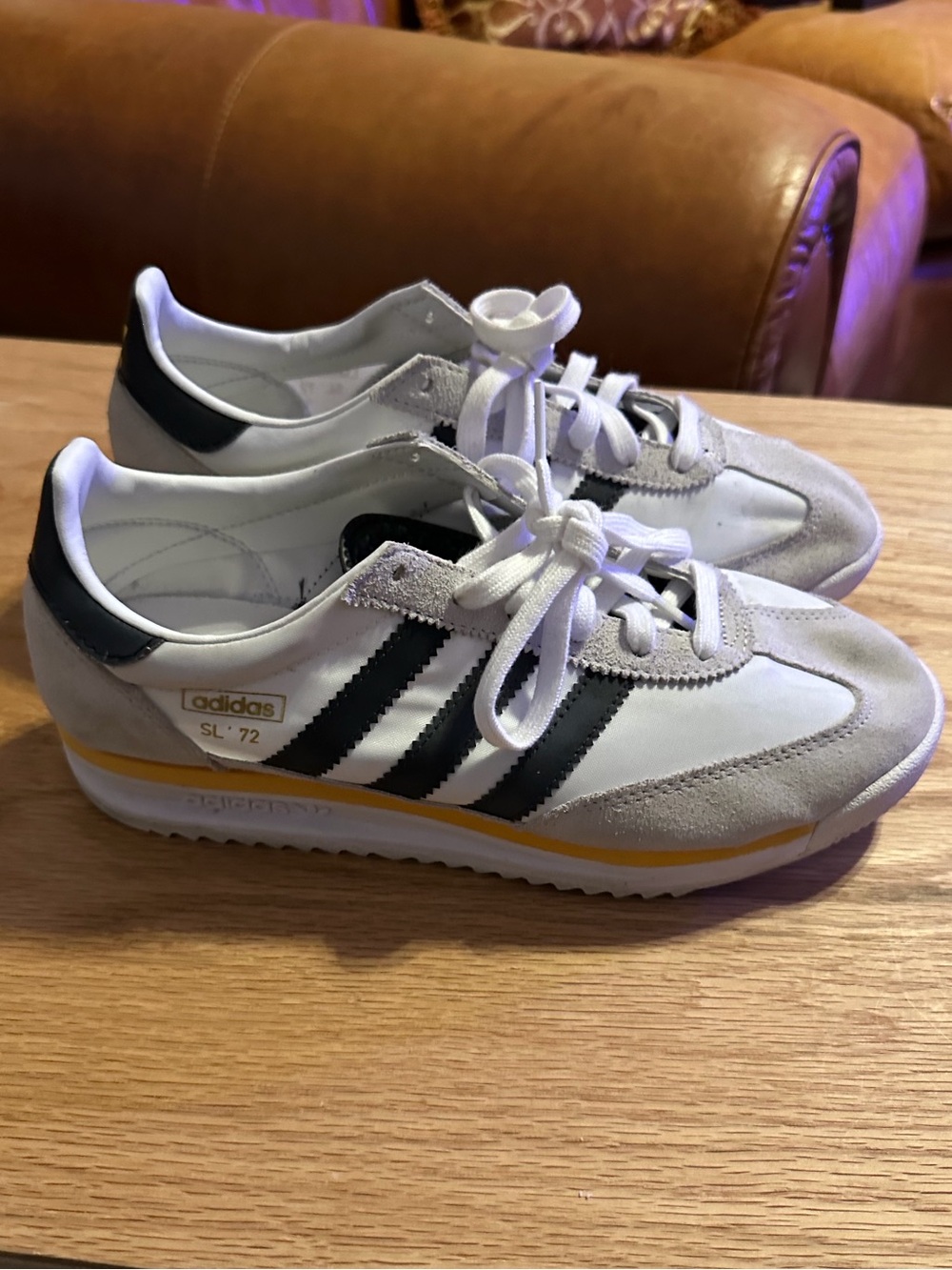 adidas SL '72 White Black Yellow Retro Runner